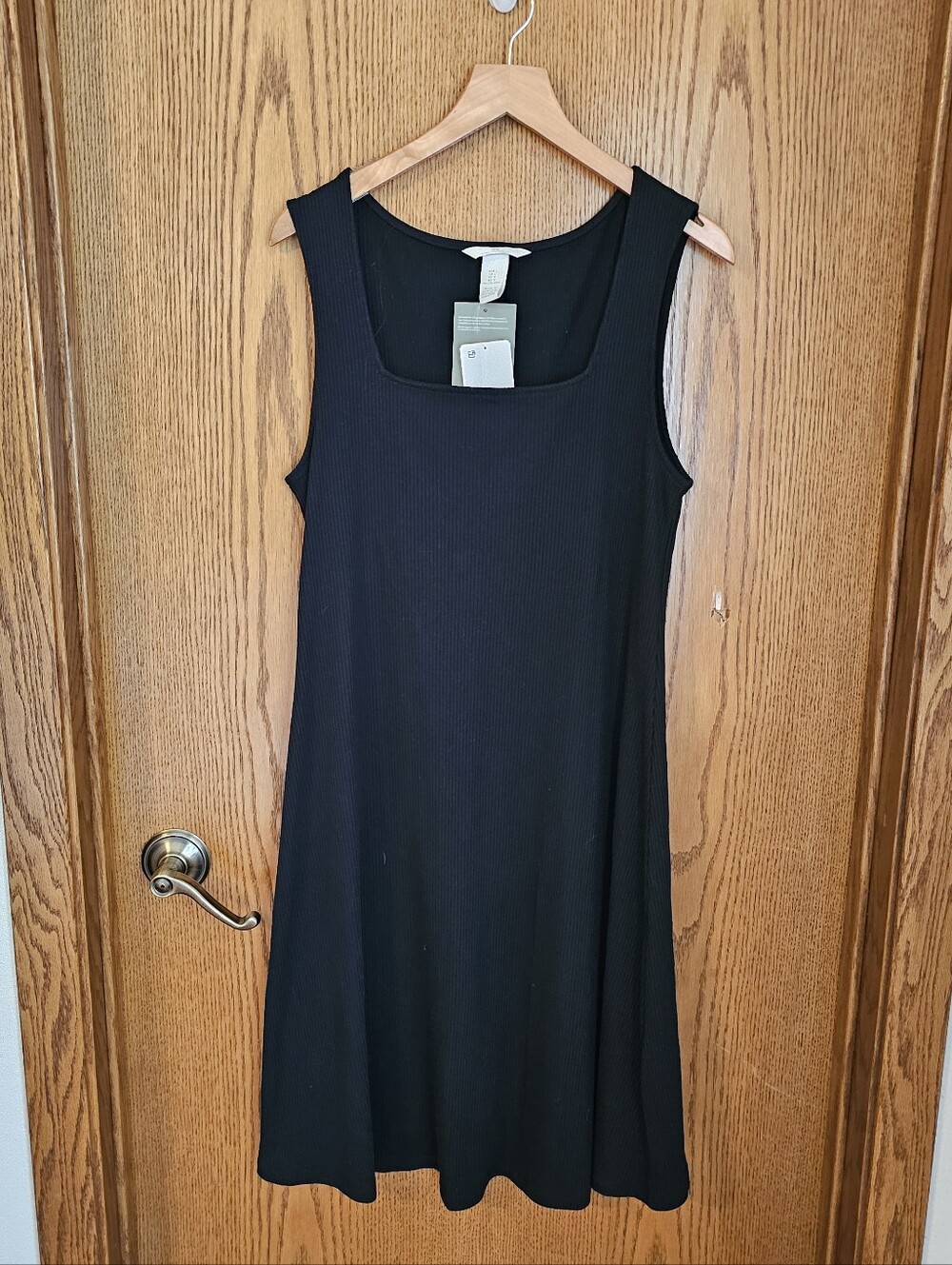 H&M Black Ribbed Maternity Dress